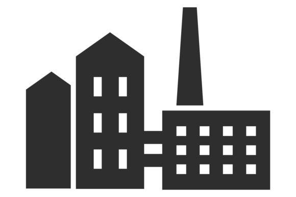 Download Industrial Building Black Icon. Manufact - Industrial building Collection