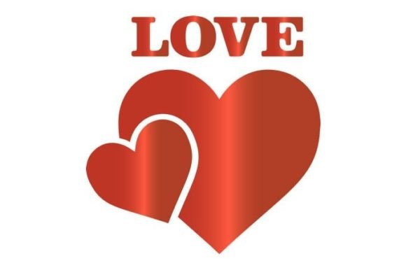 Download Letter Love Red Shiny Heart Logo Design - Shiny heart Collection