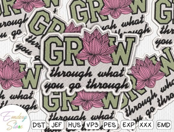 Download Motivational Floral Patch Embroidery - Motivational Collection