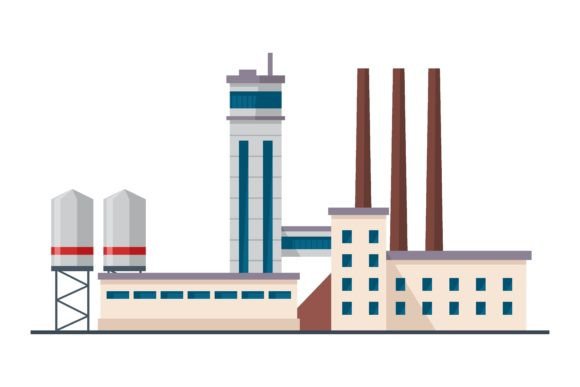 Download Plant and Factories. Industrial Building - Industrial building Collection