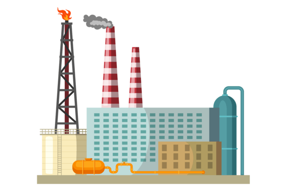 Download Factory Cartoon Industrial Building. Che - Industrial building Collection