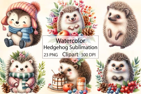Download Watercolor Hedgehog Sublimation Clipart - Watercolor hedgehog sublimation clipart Collection